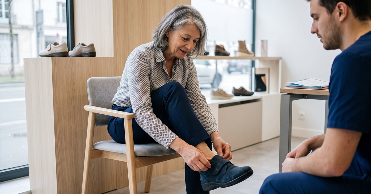 Chaussures femme orthopédiques confortables pour soulager les douleurs aux pieds