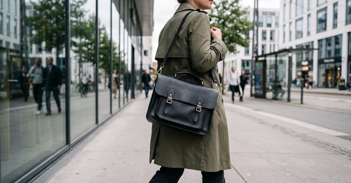 Sac à main noir élégant posé sur fond clair, modèle féminin intemporel