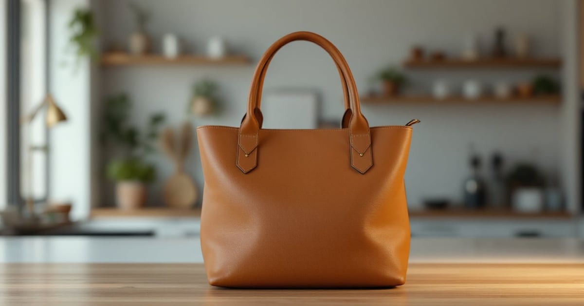 Accessoires de mode élégants — sac, bijoux et ceinture — sur fond moderne, style éditorial