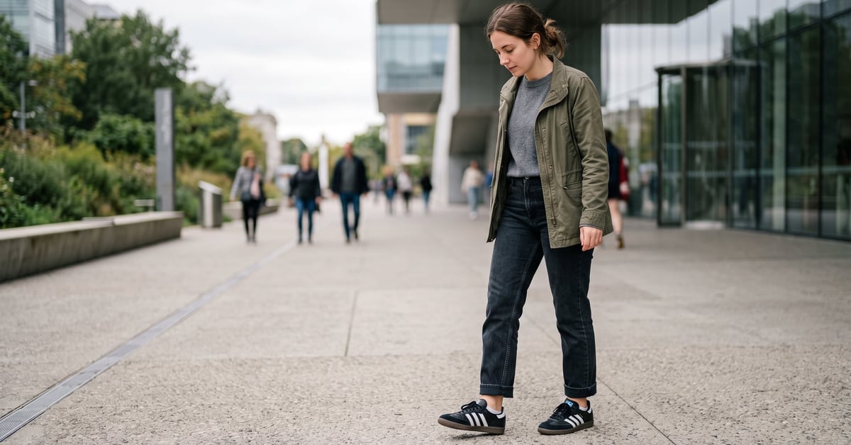 Look Adidas Samba femme au quotidien – tenue casual chic avec sneakers emblématiques