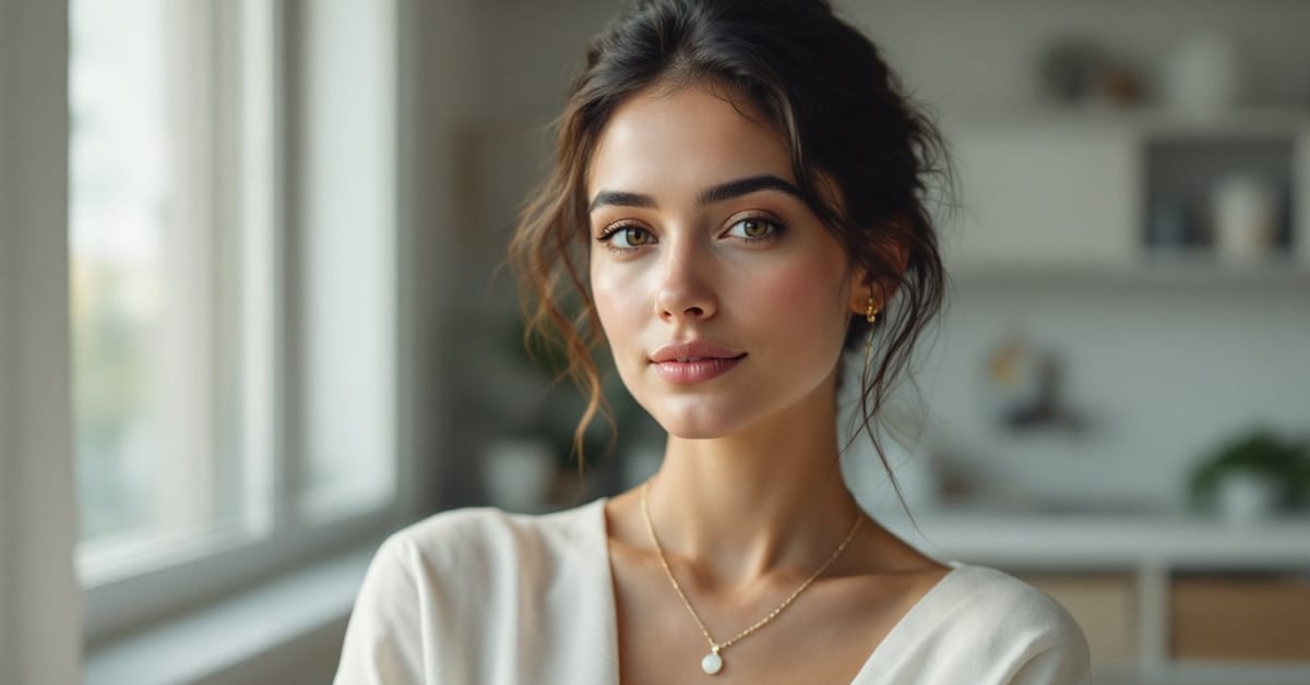 Montre bijoux femme élégante avec bracelet doré et cadran ornemental sur fond neutre