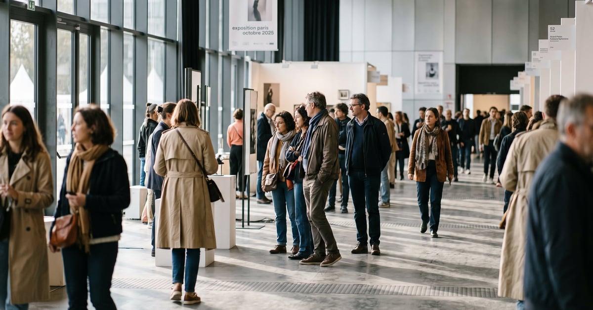 Exposition Paris octobre 2025 – salle de musée parisien avec œuvres d'art contemporaines