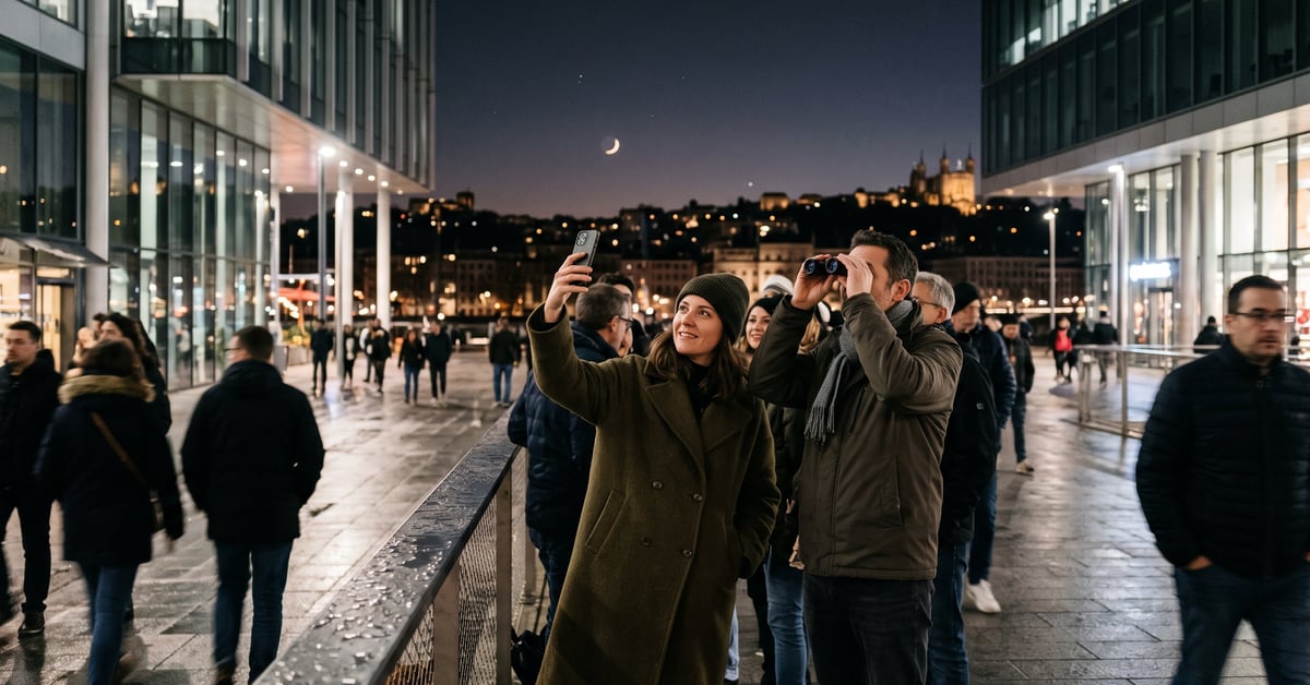 Nouvelle lune décembre 2025 : ciel nocturne sombre sans lune visible, étoiles et atmosphère hivernale